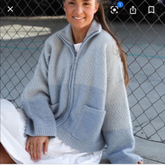 Holzweiler Tine Knit Fading Blue Zip 